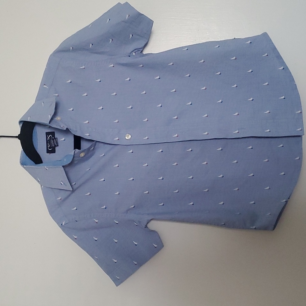 Boys blue Chaps button up shirt size 6
